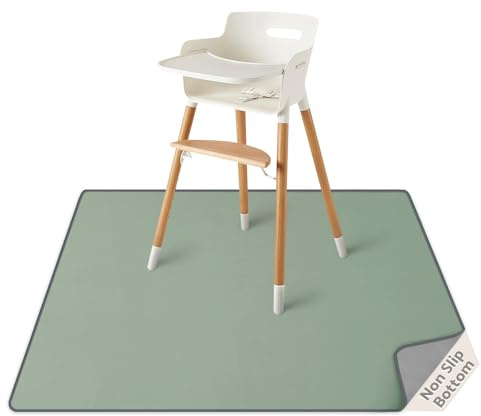 Blissful Diary Tapis sous Chaise Haute Bébé Anti Taches Splat Mat 128x128cm