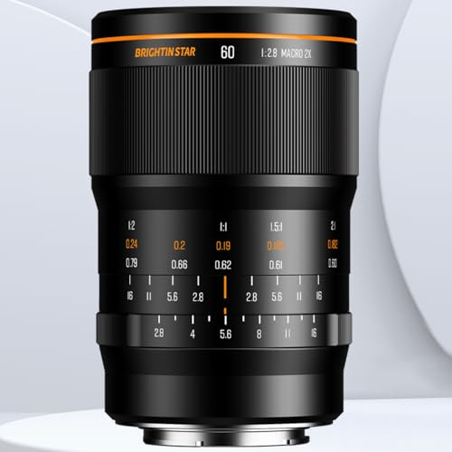 Brightinstar 60 mm F2.8 makroobjektiv för Nikon Z – MF-objektiv Z30, Z50, Z50I, ZFC. Byta från fullformat till APS-C-format: Z5, Z5II, Z6, Z6II, Z6III, Z7, Z7I, Z8, Z9, Zf.