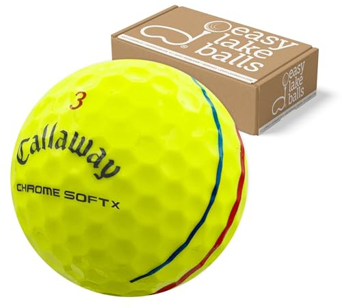 50 Chrome Soft X Triple Track GELB LAKEBALLS/GOLFBÄLLE QUALITÄT AAA/AA