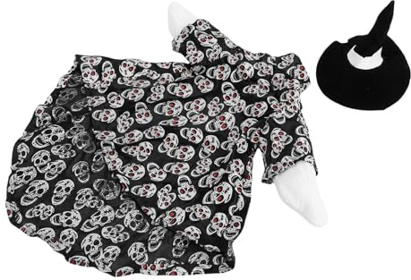 Pssopp Snygga Gåskostymer Skallemönster Veranda Gåsklänning Passar 23 Tums Gäss, Lätt Att Ta Av Semester Festlig Häxhattdekoration för Gräsmatta Trädgård Trädgård Landskapsinredning