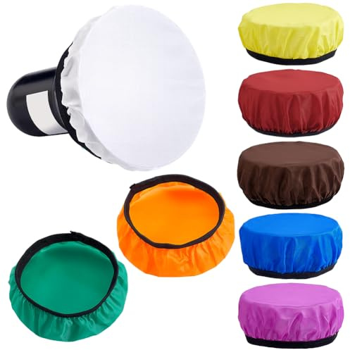 PH PandaHall 8 Colori Diffusore di Luce 7 Pollice Morbido Diffusore Copertura Della Lampada Colorata Paralume Diffusori Panno Paralume Riflettore Lampade Standard Calzino per Studio Riflettori Strobe