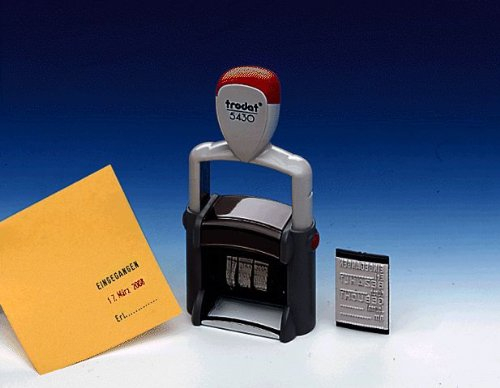 Datum-Stempel Trodat Selbstfärbend Textplatt Text:Eingegangen,Bezahlt, Gebucht 515432
