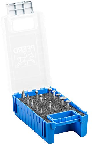 PFERD TOOLS HSS-Frässtift-Set, 15-teilig, Spezialzahnung, Schaft-ø 3 mm, 22900845 – für die Feinzerspanung an kleinen und schwer zugänglichen Stellen
