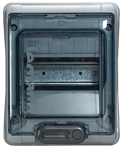 Legrand, Plexo Feuchtraumverteiler, Sicherungskasten, Aufputz, IP65 - IK09, 1-reihig, 6 Module, Innen- und Außenbereich, Nachrüstbar, Schutzklasse II, -20 - +70 °C, 200 x 164 x 115,6 mm, 601976