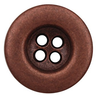 6 Stück schlicht kupfer antik 4 Loch Knöpfe Metallknöpfe Jeansknöpfe Hose (14mm)