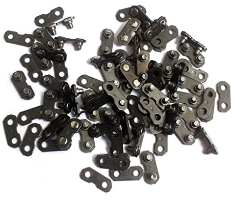 HURI 50 x Verbindungsglieder + Nieten 3/8 1,3mm für Motorsäge Sägekette kettensäge Kette
