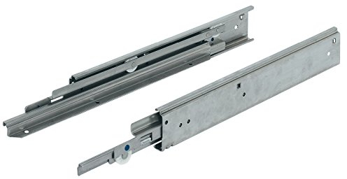 Edelstahl Schubladenschienen Küchen-Schrank Vollauszug 650 mm Schubkasten Rollenführung aufliegende Montage | Edelstahl 1.4509 säurebeständig | 1 Paar - Schwerlast-Auszüge für Gastronomie & Fahrzeuge