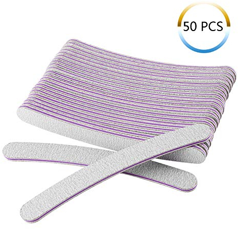 Forever Speed 50 lime per unghie professionali 100/180, lima per manicure a doppio lato, colore viola/bianco