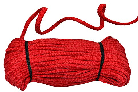 50m Baumwoll-Kordel geflochten 5mm Baumwoll-Schnur Bekleidungskordel Farbwahl
