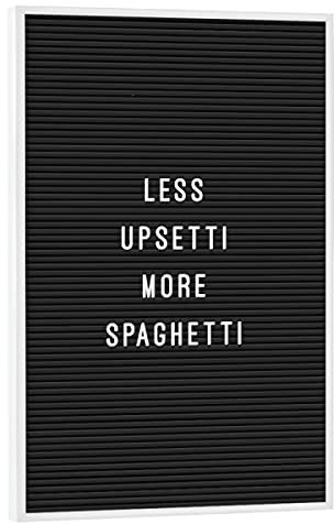 artboxONE Poster mit weißem Rahmen 60x40 cm Typografie Letterboard Spaghetti - Bild Letter Funny Quote küche