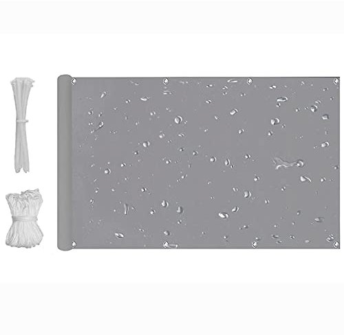 QIAOH Pantalla para Balcon Jardin Proteccion de privacidad 110cmx400cm, privacidad terraza Opaco, Cables Y Cuerdas ProteccióN De Privacidad Duradera para Balcón Jardín