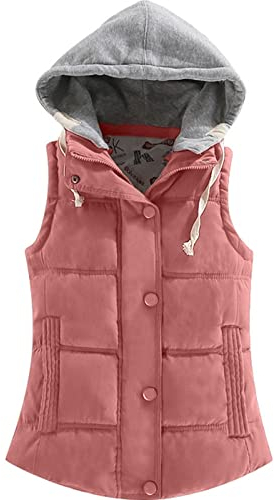 YUNHOME Angelweste Große Größe Weste Warme Weste Winterweste Damen Daunen-Baumwolljacke Weste Frühling, Herbst Und Winter Tragen Damen Herbst Kleine Weste Weste-Rosa_6XL