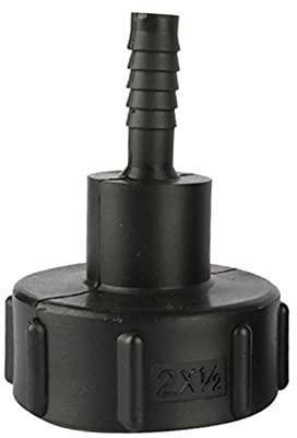 FOGWOWO Adattatore per tubo serbatoio IBC,60mm, filettatura grossa importata su 1/2 (12 mm), per tubo da giardino