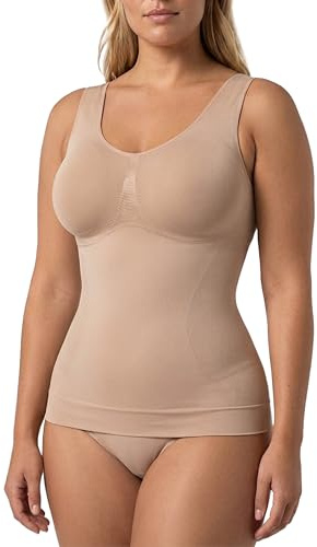 Risalti Camiseta Reductora con Tirantes Anchos - Camiseta Moldeadora Interior Sin Mangas, Ropa Interior, Shapeweare - Made In Italy