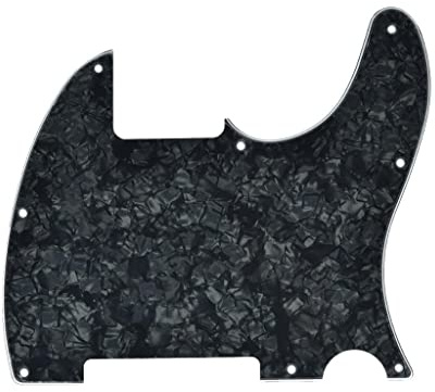 KAISH Tele-Schlagbrett für Telecaster Esquire Black Pearl (8 Löcher)