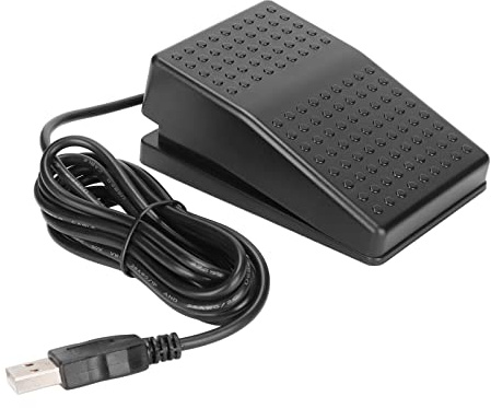USB Fußschalter, Videospiel Pedal, Programmierbare Tastatur für und Spielaktionen, Multimedia Taste, USB A Schnittstelle, PC Tastatur, Einzelnes Fußschalterpedal