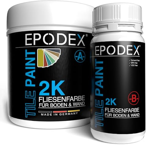 EPODEX 2K Kakelfärg för badrum, kök & mer - Cappuccino - Pastel