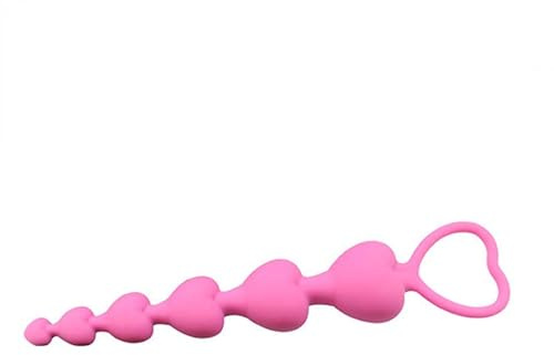 Plug anale 6 perline Plug anale Dildo in silicone Palline anali Stimolare l'ano e tappi di testa morbidi Giocattoli Perline anali Giocattoli per adulti (rosa)