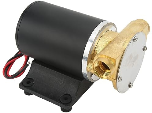 Bomba de Sentina de Impulsor Autocebante, 6GPM Bomba de Transferencia de Agua Interface 20 mm con Motor de Imán Permanente para Barco (12V)