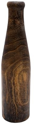 Vaso per fiori in legno XXL, colore marrone, 40 cm, vaso decorativo per piante artificiali, decorazione da tavolo per finestra per erba della pampa, fiori secchi