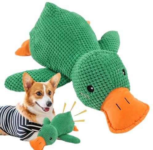 Campsie Enten Hundespielzeug | Beruhigende Ente Für Hunde | Quack-Quack Duck Dog Toy | Langlebiges Plüsch-Kauspielzeug Für Große Welpen Und Kleine Bis Mittelgroße Hunde | Unkaputtbar Hundespielzeug