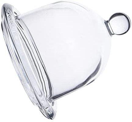 Mini présentoir à gâteau avec couvercle en forme de dôme - Présentoir à gâteaux rond transparent - Cloche en verre - Pour desserts