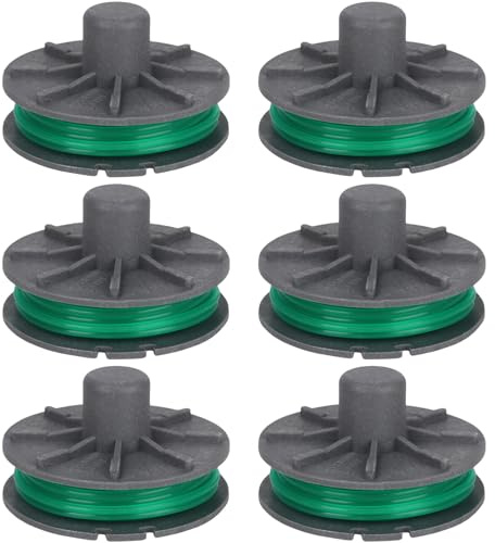 Eyoloty 5309-20 Fadenspule Ersatzspule 4.3m Ø 2mm für Gardena (6 Stück) | Passend für Gardena Turbotrimmer PowerCut Plus 650/30 (Art.-Nr.9811/9811-20) Rasentrimmer–Austauschbare Fadenspule (5309-20)