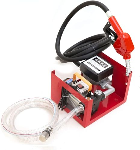 Heizölpumpe Dieselpumpe Elektrische Diesel Kraftstoff-Umfüllpumpe Zähler Automatik Kraftstoffpumpe Kraftstoffdüse Kraftstoff/Öl Biodiesel Pumpe Spenderset 550 W 60L 3600 l/h Dieselförderung