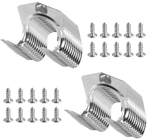 QUIIEOSKIA Garage Hooks, 20 Pack DIY Tool Hooks for Shed, Garden Tool Storage Hooks, Heavy-Duty Wall Hooks for Tools, Warehouse, Garage, Sheds, Garden