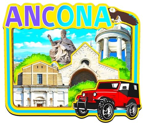 Orlaybar 4425 Dekorativer Magnet Ancona Italien, 3D-Kühlschrank, Stadt, Reise, Souvenir, Touristengeschenke, handgefertigt, Handwerk, Kühlschrankmagnet, Heimdekoration
