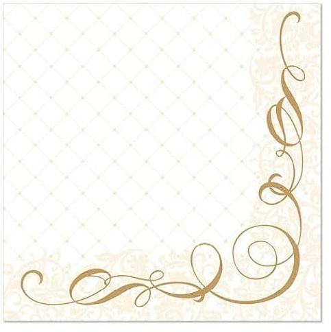 PAPSTAR 50 Servietten ROYAL Collection 1/4-Falz 40 cm x 40 cm Gold Megan