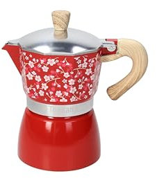 Tognana Japan Collection, Caffettiera 3 tazze, alluminio, rosso