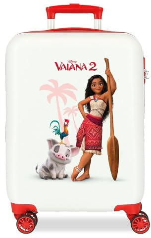 Disney Joumma Vaiana and Friends Kabinenkoffer, weiß, 38 x 55 x 20 cm, starr, 2 kg, 2 kg, 35 l, Handgepäck, weiß, Talla única, Kabinenkoffer
