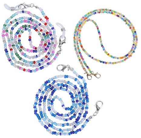 COLLBATH 3stücke Teiliges Bohemian Stil Augenbrillen Ketten Dekorative Perlen Ketten Für Brillen Masken Rutschfeste Und Langlebige Aufhängung Vielseitig Einsetzbar Für Sonnenbrillen