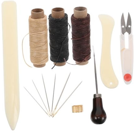 CIMAXIC Nähreparaturwerkzeuge Buchbindeset Lederwerkzeugset Diy Handwerkzeugset Für Buchbindung Und Lederbearbeitung Anfänger