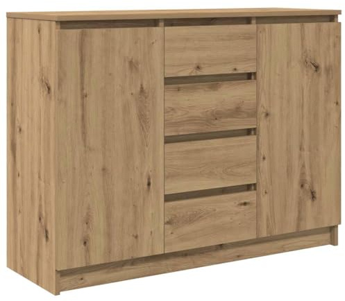 vidaXL Sideboard mit Schubladen Artisan-Eiche 100,5x35x76 cm