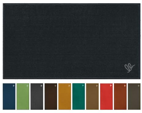 OLIVO.shop | SMART Tappeto cucina moderno multiuso, tappeto cucina antiscivolo lavabile, passatoia corridoio antiscivolo, vari colori e misure (50x130 cm, NERO)