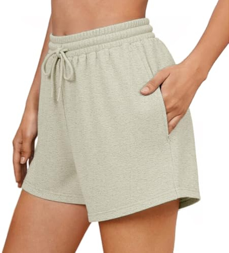 Neteson Pantaloncini Corti Donna Sportivi Estivi Pantaloncini Palestra Shorts Corsa Comodi Pantaloni Allenamento con Tasche per Jogging Sport Yoga Fitness