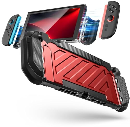 SUPCASE for Nintendo Switch 2 Case 2025 (Unicorn Beetle Pro), [Military-Grade Protection] [Magnetic Joy Con Controllers Friendly] Dockable Integrated Cover Accessories for Nintendo Switch 2 (Ruddy)