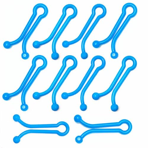 25 Food Bag Clips 5.5cm long. Made in UK for Caraselle. Ideal for food preservation such as bread bags, pasta, crisps, sugar. Dishwasher, fridge and freezer safe. Easy & quick to seal a bag