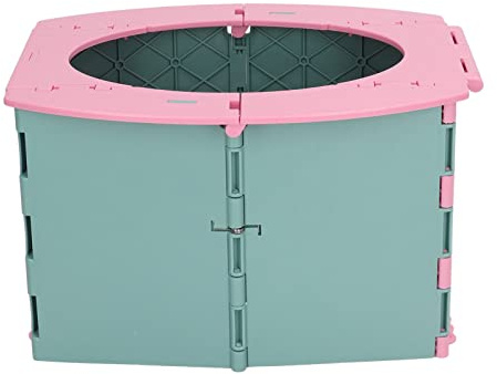 Pottler Potty Potty Portable Easy Carry Training Baby BBé Jag Letar Efter Lägerresor PP PP Material på Lång Avstånd (Grönrosa)