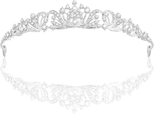 Sikweny Diademe Femme Couronne Princesse Couronne Anniversaire de Reine et Diadème en Strass Femme Strass Anniversaire Fleurs en Cristal pour Filles Les Mariages Bal de Fin D'année Serre-Tête Carnaval