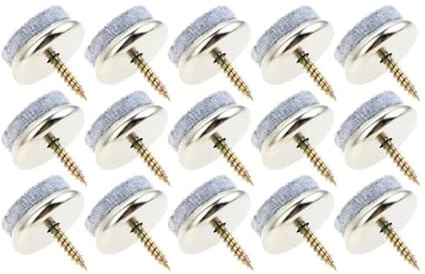 Chair Leg Floor Protectors 50pcs Felt Furniture Gliders Screws-on 18mm-28mm 0.7-1.1 Chair Leg Pads Wooden Floor Protection No-Slip Reduce-Noise Fittings(24mm)