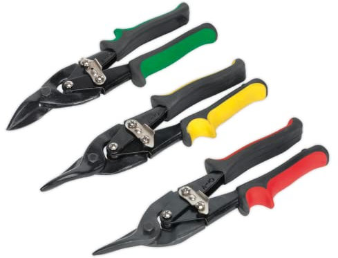 Sealey Ak6907 Aviation Tin Snips Set 3Pc