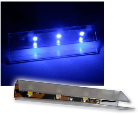 world-trading-net - 4er SET LED Glasbodenbeleuchtung 66mm, blau