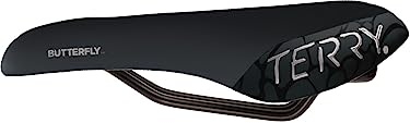 Terry Butterfly Cromoly Bike Saddle - Bicycle Seat for Women - Flexible & Comfortable - Dura-Tek Cover - Black,