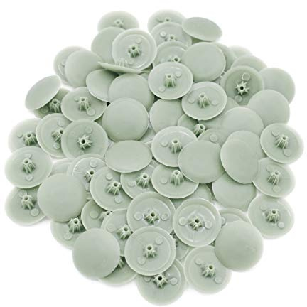Snap-On Bifix Cover Caps to Use with Phillips Ph2 & Pozidrive Pz2 Pozi Screws - Pack of 50 Biffix Covers : Indian Sage Green