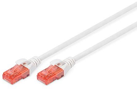 DIGITUS LAN Kabel Cat 6 – 10 m – U/UTP Ungeschirmt – Weiß | 1 Gbit/s – PoE++ – AWG 27/7 – LSZH – RJ45 Netzwerkkabel Patchkabel – Kompatibel zu Cat 6A und Cat 5e