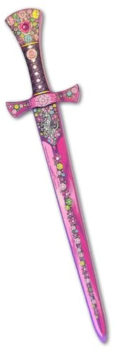 Liontouch - Spada Principessa di Cristallo per Ragazze - età 3-8 Anni | Tema Medievale Leonessa Rosa/Argento in Gommapiuma per Giochi di Ruolo | Arma sicura e Accessorio per Abiti e Costumi Regali