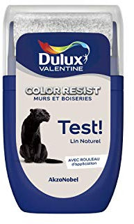 Dulux Valentine Peinture Color Resist - Murs et Boiseries - Mat - Testeur Couleur Lin Naturel 30 ml